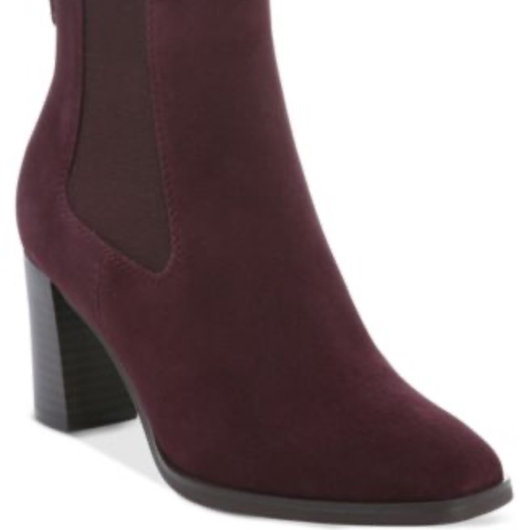 Giani Bernini Brigittie Suede Ankle Chelsea Boots Wine Shoes Size 5 - Picture 10 of 13